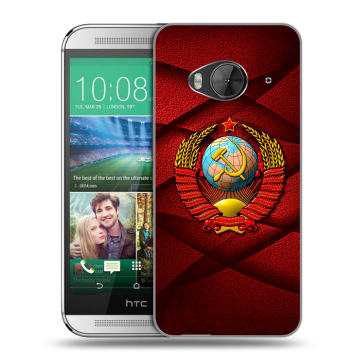 Силиконовый чехол на HTC One ME с принтом Герб СССР