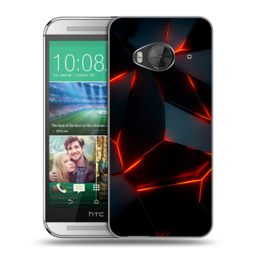 Силиконовый чехол на HTC One ME с принтом Яркие абстракции