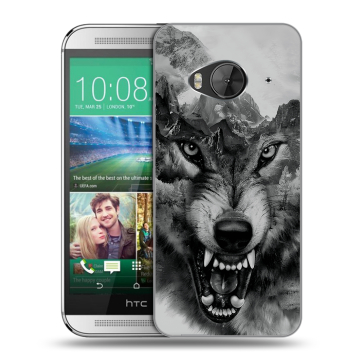Силиконовый чехол на HTC One ME с принтом Волк