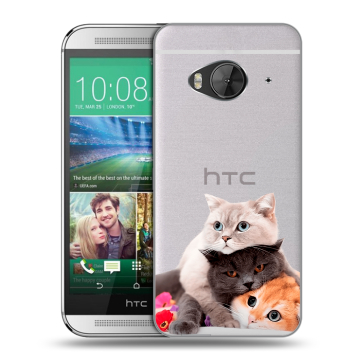 Силиконовый чехол на HTC One ME с принтом Кошки