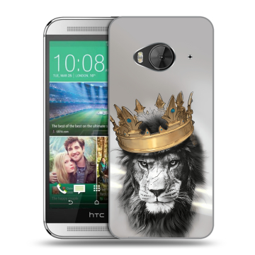 Силиконовый чехол на HTC One ME с принтом Лев с короной