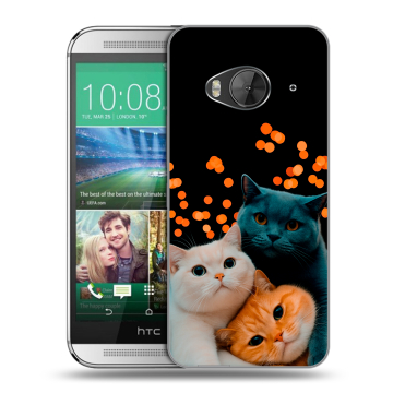 Силиконовый чехол на HTC One ME с принтом Кошки