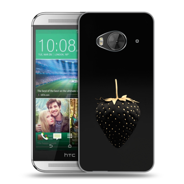 Силиконовый чехол на HTC One ME с принтом Черная клубника
