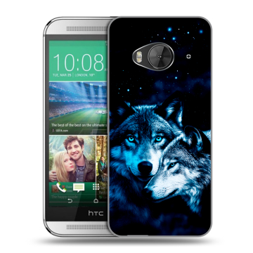 Силиконовый чехол на HTC One ME с принтом Волки