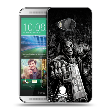 Силиконовый чехол на HTC One ME с принтом Скелет