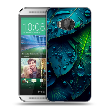 Силиконовый чехол на HTC One ME с принтом Листья