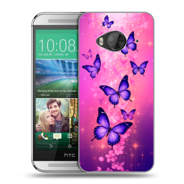Силиконовый чехол на HTC One ME с принтом Бабочки