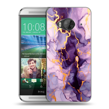 Силиконовый чехол на HTC One ME с принтом Мрамор