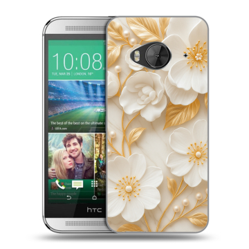 Силиконовый чехол на HTC One ME с принтом Цветы