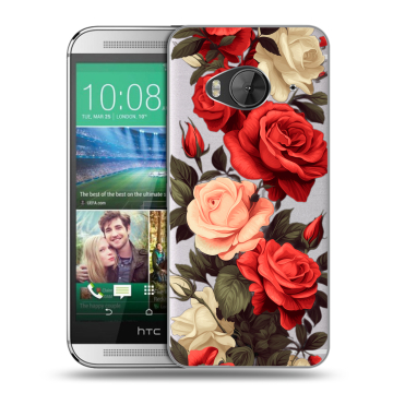 Силиконовый чехол на HTC One ME с принтом Розы