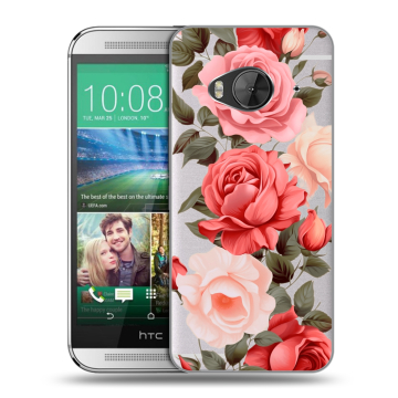 Силиконовый чехол на HTC One ME с принтом Розы