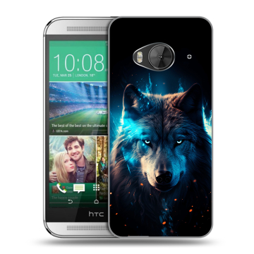 Силиконовый чехол на HTC One ME с принтом Волк ночной Силиконовый чехол на HTC One ME с принтом Волк ночной