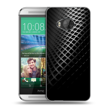 Силиконовый чехол на HTC One ME с принтом Текстура металла
