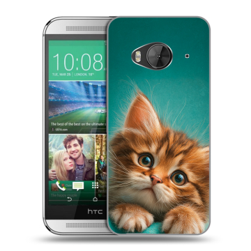 Силиконовый чехол на HTC One ME с принтом котенок