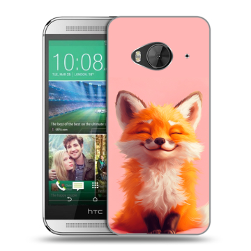 Силиконовый чехол на HTC One ME с принтом милая лиса
