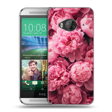 Силиконовый чехол на HTC One ME с принтом цветы пионы
