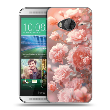 Силиконовый чехол на HTC One ME с принтом Розовые розы