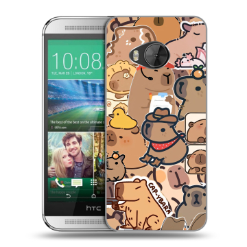 Силиконовый чехол на HTC One ME с принтом капибара Силиконовый чехол на HTC One ME с принтом капибара