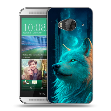 Силиконовый чехол на HTC One ME с принтом бабочки саккура Силиконовый чехол на HTC One ME с принтом бабочки саккура