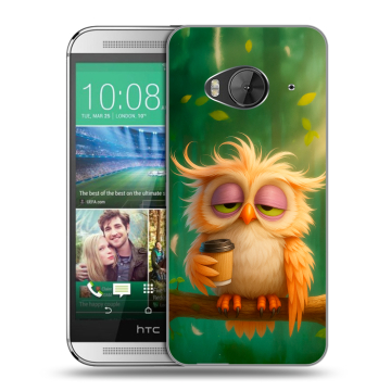 Силиконовый чехол на HTC One ME с принтом сова