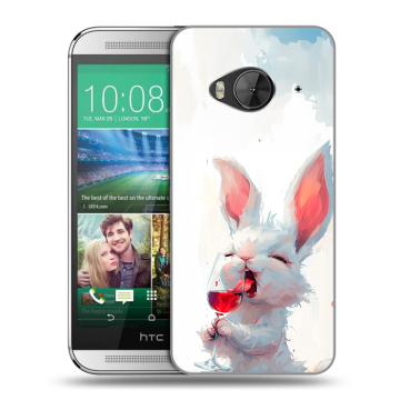 Силиконовый чехол на HTC One ME с принтом кролик зайчик