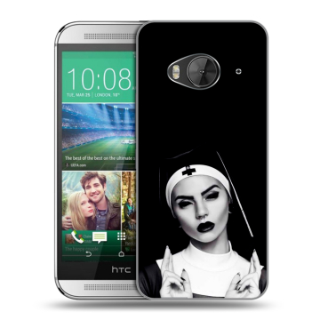 Силиконовый чехол на HTC One ME с принтом монашка