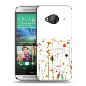 Силиконовый чехол на HTC One ME с принтом цветы