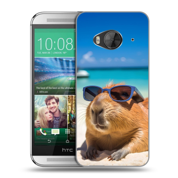 Силиконовый чехол на HTC One ME с принтом Капибара