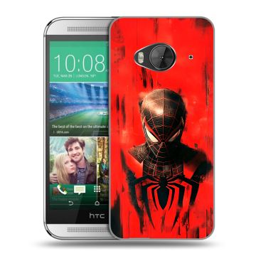 Силиконовый чехол на HTC One ME с принтом человек паук spiderman