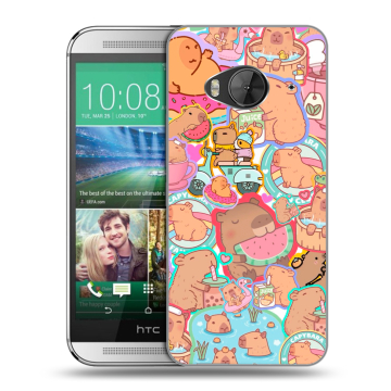 Силиконовый чехол на HTC One ME с принтом капибары