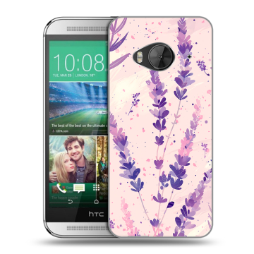 Силиконовый чехол на HTC One ME с принтом цветы лаванда