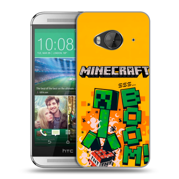 Силиконовый чехол на HTC One ME с принтом Майнкрафт Minecraft