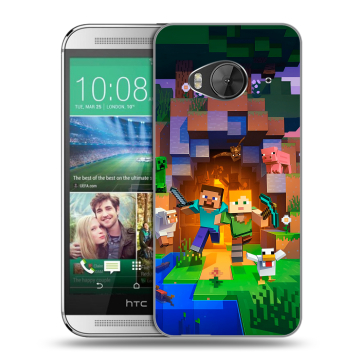 Силиконовый чехол на HTC One ME с принтом Майнкрафт Minecraft Силиконовый чехол на HTC One ME с принтом Майнкрафт Minecraft