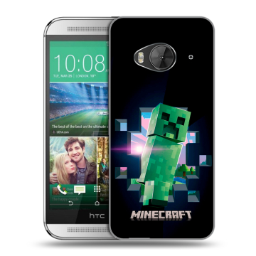 Силиконовый чехол на HTC One ME с принтом Майнкрафт Minecraft