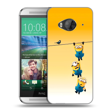 Силиконовый чехол на HTC One ME с принтом Миньоны