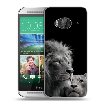 Силиконовый чехол на HTC One ME с принтом Лев кошки Силиконовый чехол на HTC One ME с принтом Лев кошки
