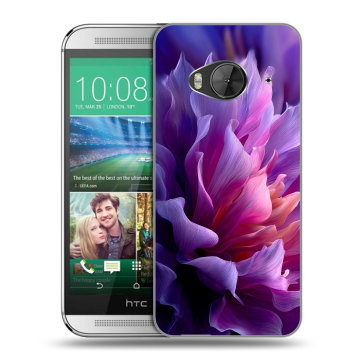Силиконовый чехол на HTC One ME с принтом женский цветы
