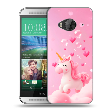 Силиконовый чехол на HTC One ME с принтом Единорог
