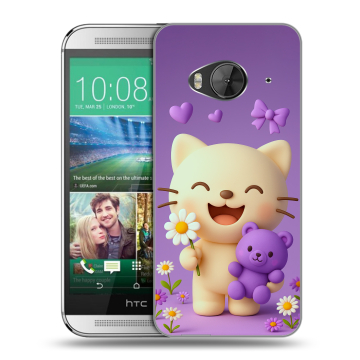 Силиконовый чехол на HTC One ME с принтом для девочек