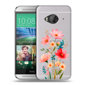 Силиконовый чехол на HTC One ME с принтом Цветы Силиконовый чехол на HTC One ME с принтом Цветы