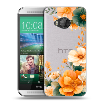 Силиконовый чехол на HTC One ME с принтом Цветы принт Силиконовый чехол на HTC One ME с принтом Цветы принт