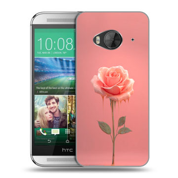 Силиконовый чехол на HTC One ME с принтом Розовая роза Силиконовый чехол на HTC One ME с принтом Розовая роза
