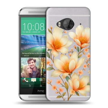Силиконовый чехол на HTC One ME с принтом Цветы Силиконовый чехол на HTC One ME с принтом Цветы