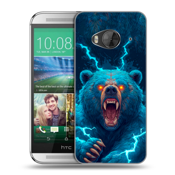 Силиконовый чехол на HTC One ME с принтом Медведь Силиконовый чехол на HTC One ME с принтом Медведь