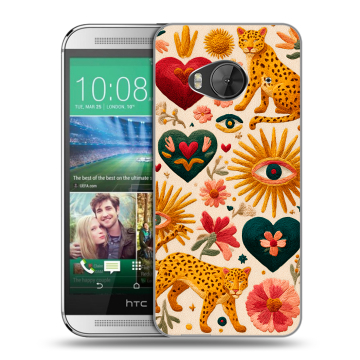Силиконовый чехол на HTC One ME с принтом Модный принт Силиконовый чехол на HTC One ME с принтом Модный принт