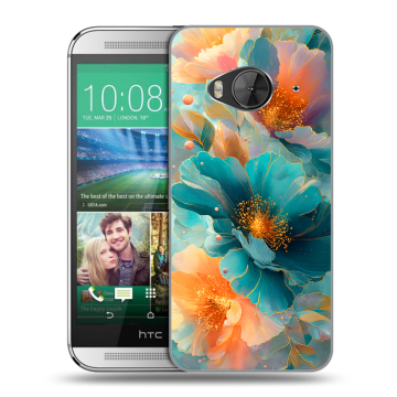 Силиконовый чехол на HTC One ME с принтом Цветы Силиконовый чехол на HTC One ME с принтом Цветы