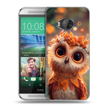 Силиконовый чехол на HTC One ME с принтом Милая сова Силиконовый чехол на HTC One ME с принтом Милая сова