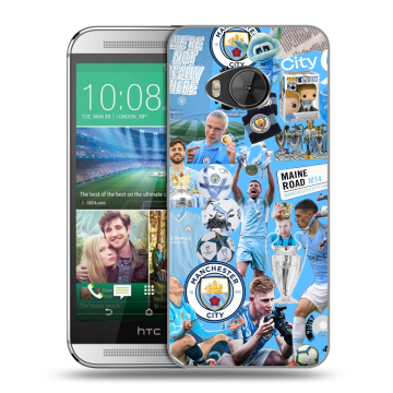 Силиконовый чехол на HTC One ME с принтом Man City Манчестер Сити Силиконовый чехол на HTC One ME с принтом Man City Манчестер Сити