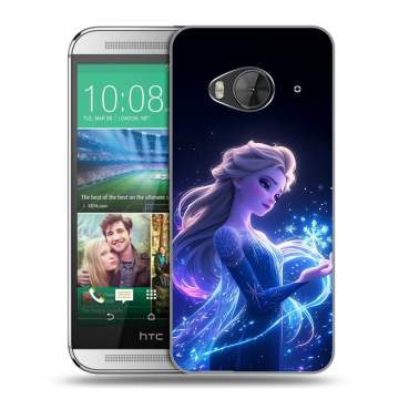 Силиконовый чехол на HTC One ME с принтом Холодное сердце Frozen