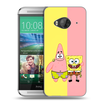 Силиконовый чехол на HTC One ME с принтом Спанч боб Спанчбоб